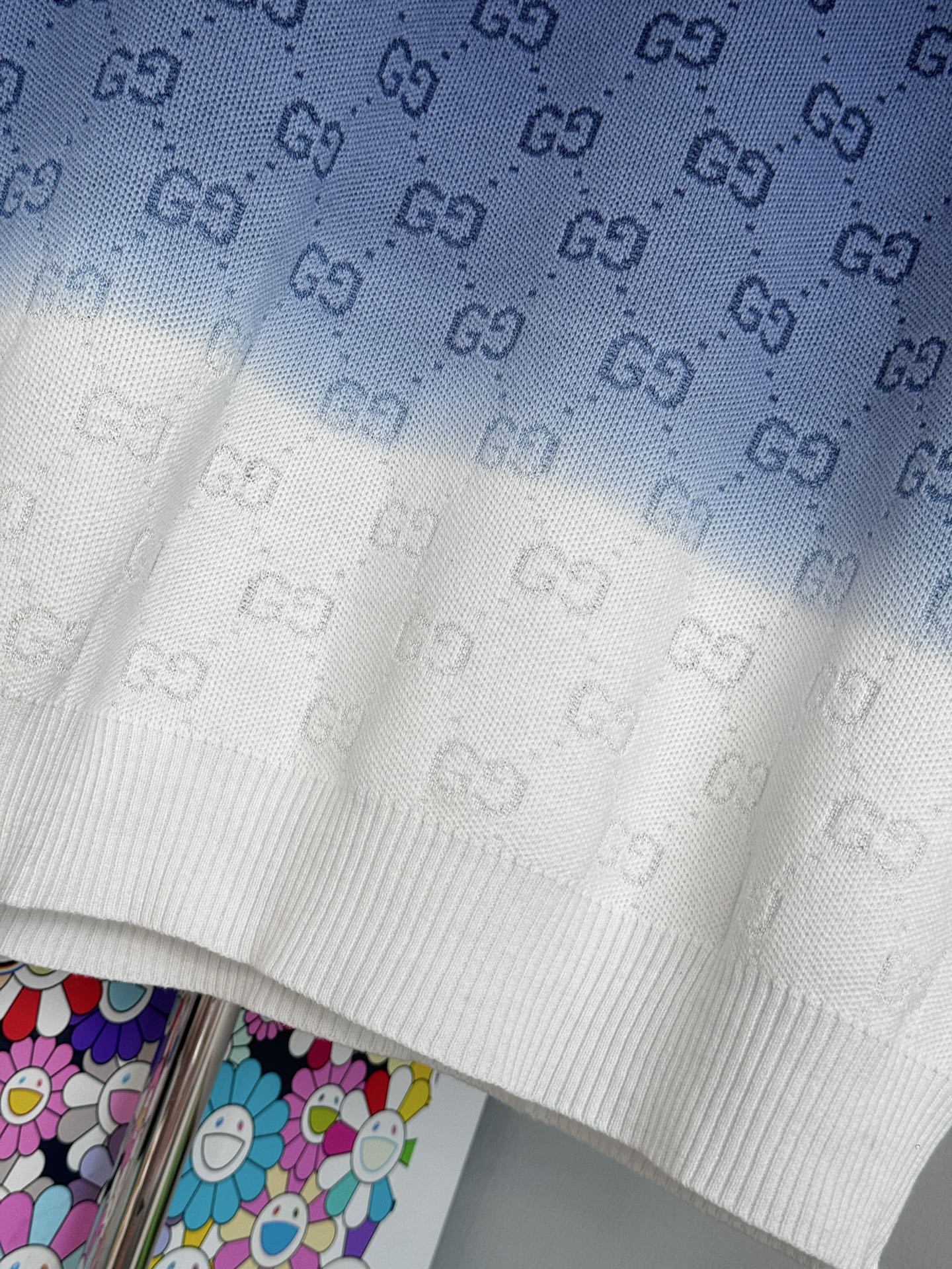 Gucci GC渐变双G提花Polo短袖