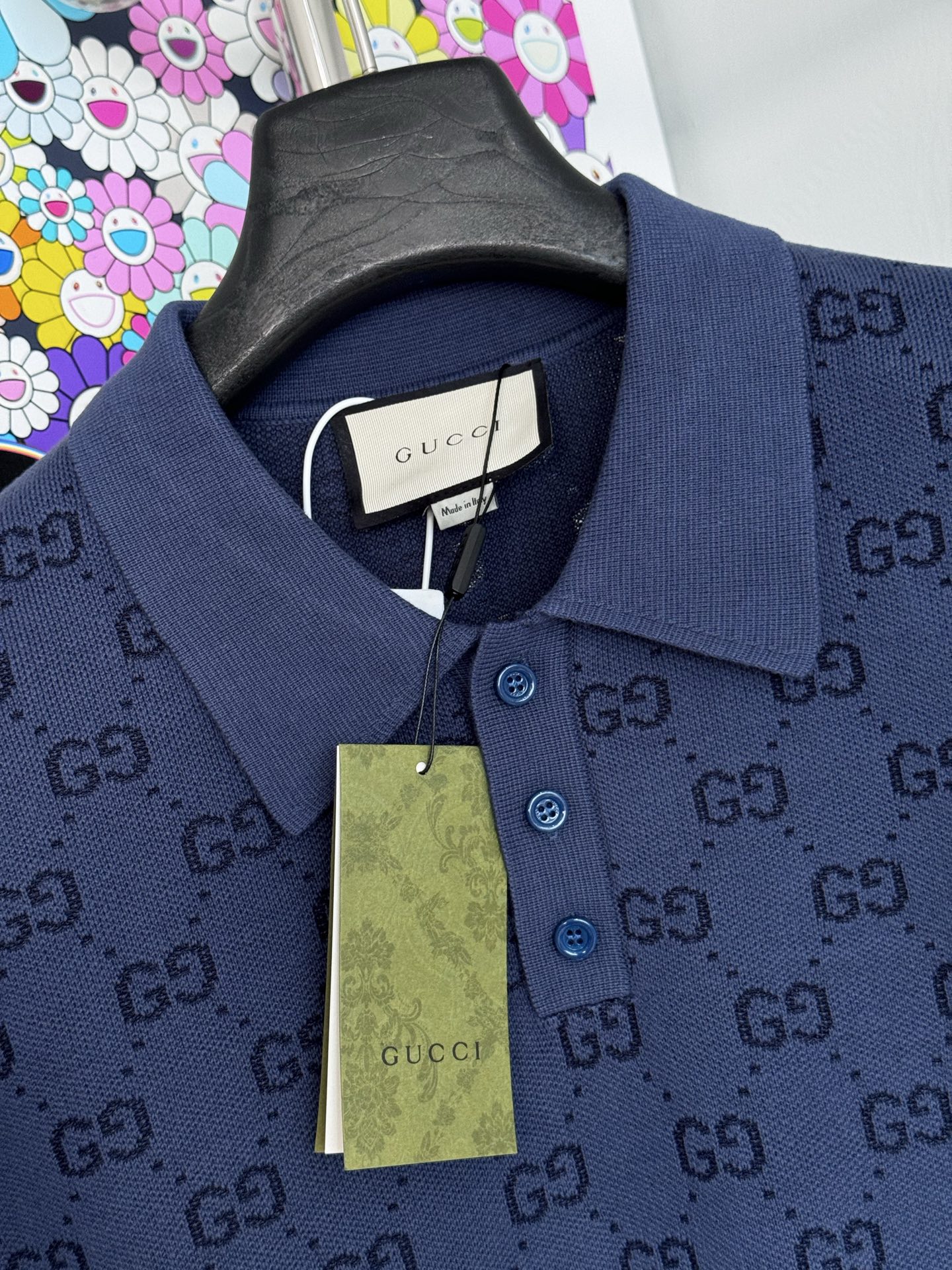 Gucci GC渐变双G提花Polo短袖