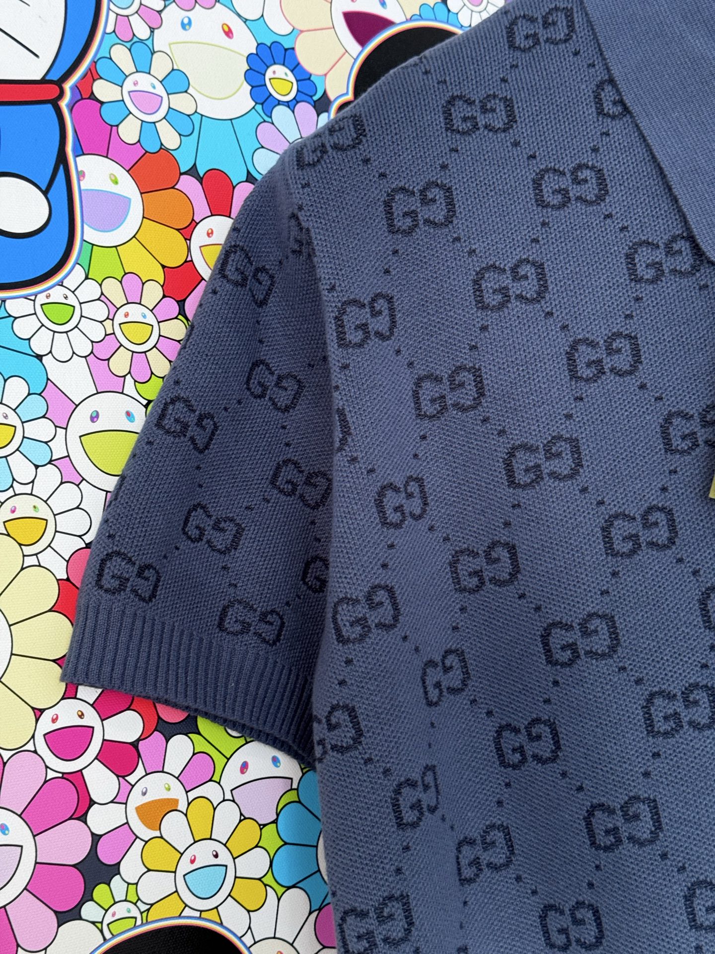Gucci GC渐变双G提花Polo短袖