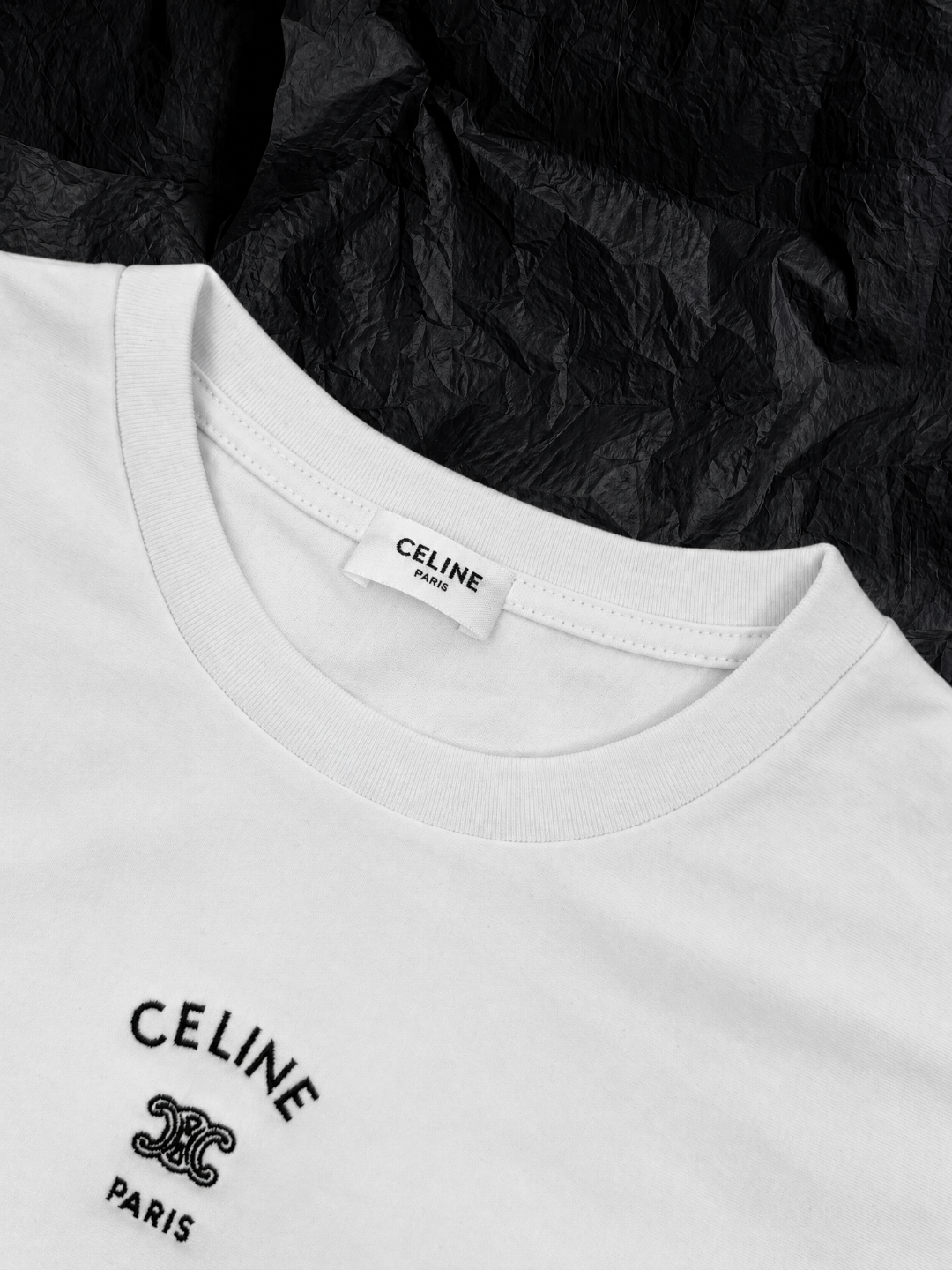Celine Celin标识刺绣短袖