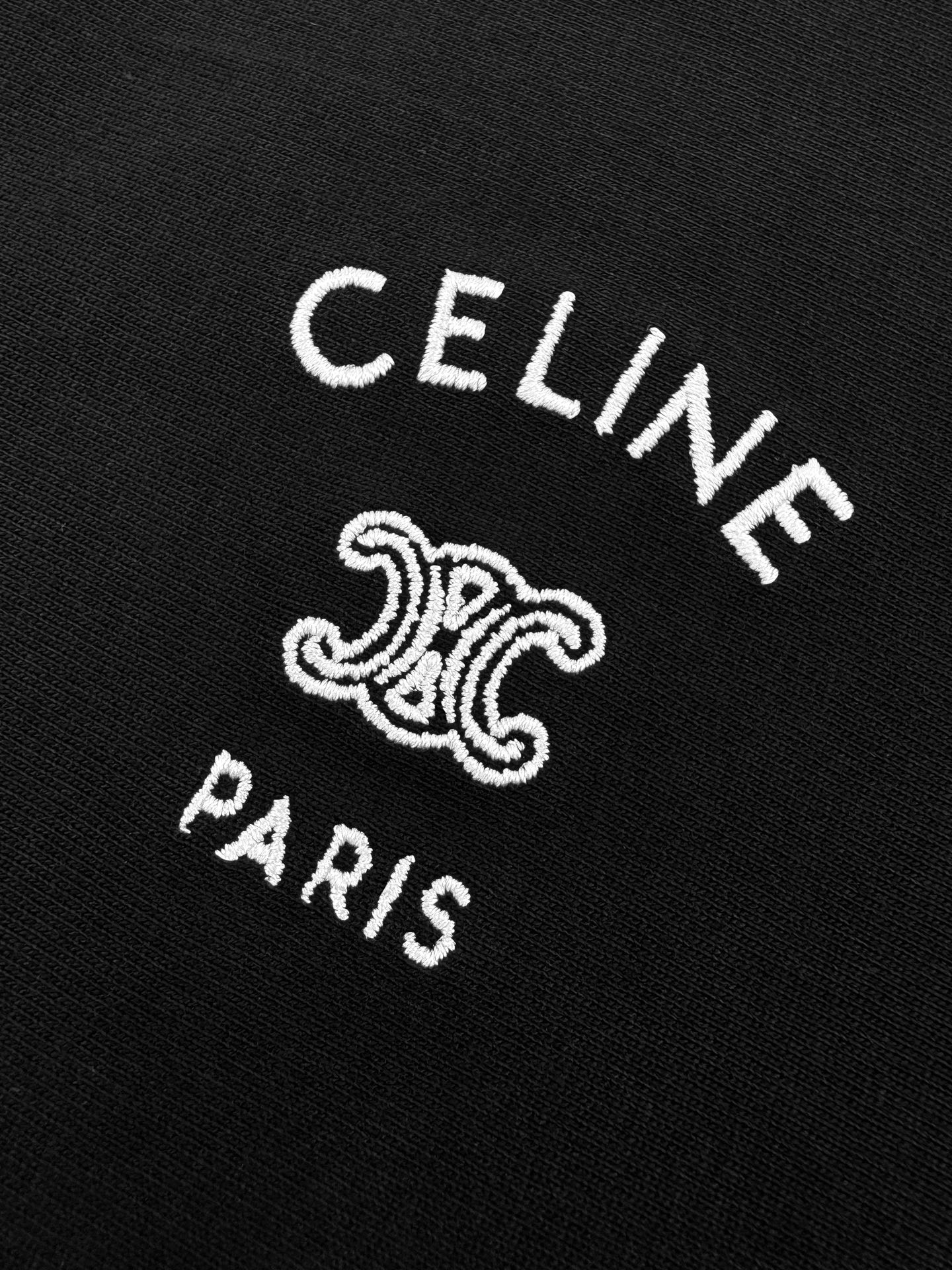 Celine Celin标识刺绣短袖