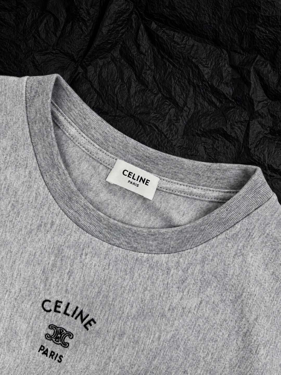 Celine Celin标识刺绣短袖