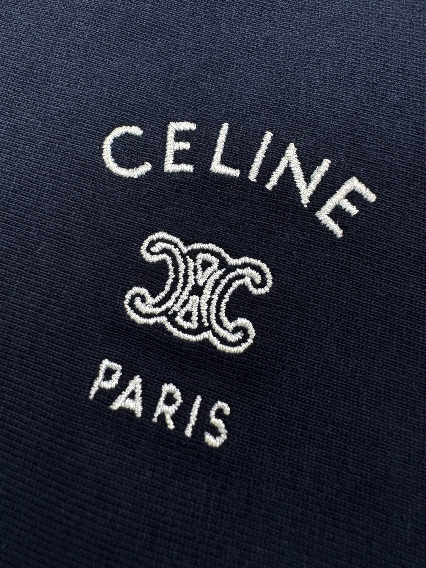 Celine Celin标识刺绣短袖