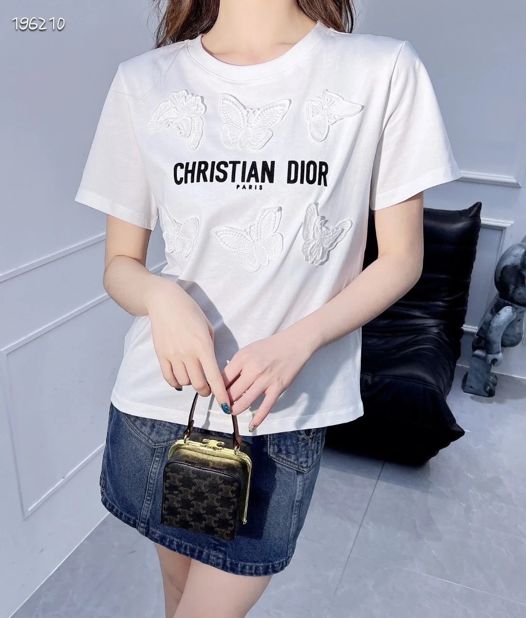 Dior Ropa Camiseta Bordado Colección primavera – verano Manga corta