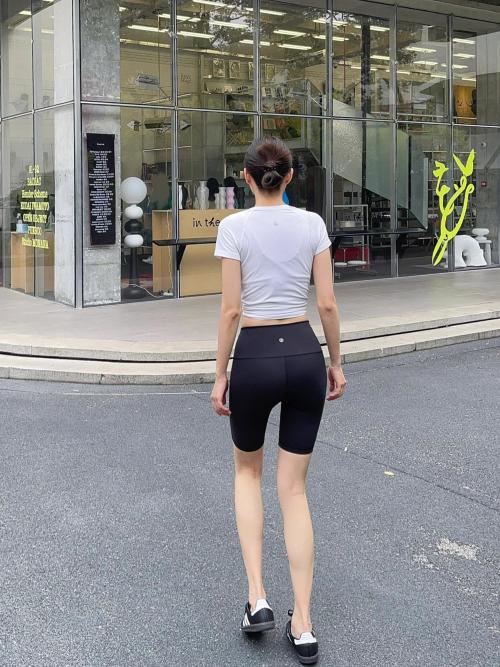 Lulu Lemon Inspired Women's High Waist Yoga Shorts -Biker Shorts Workout Running 1 Lulu Lemon Inspired Women's High Waist Yoga Shorts -Biker Shorts Workout Running