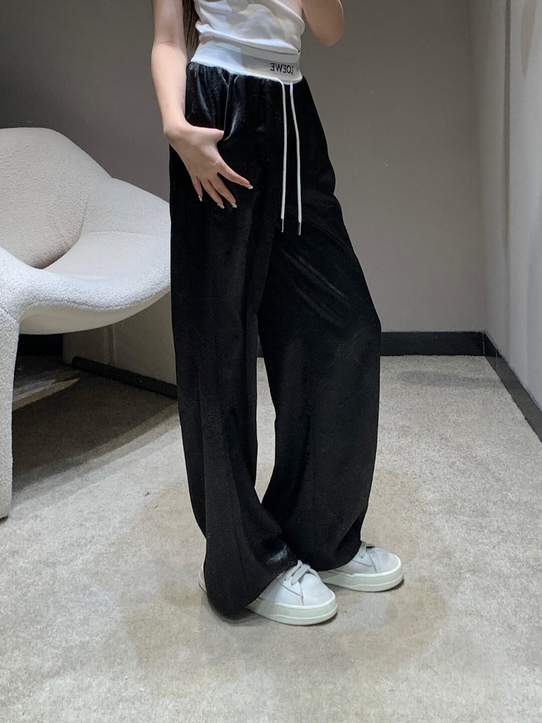 Loewe Women's Spring/Summer New Full Printed Dark Pattern Logo Acetate Pants 2 i1748156872495 3748 0 1