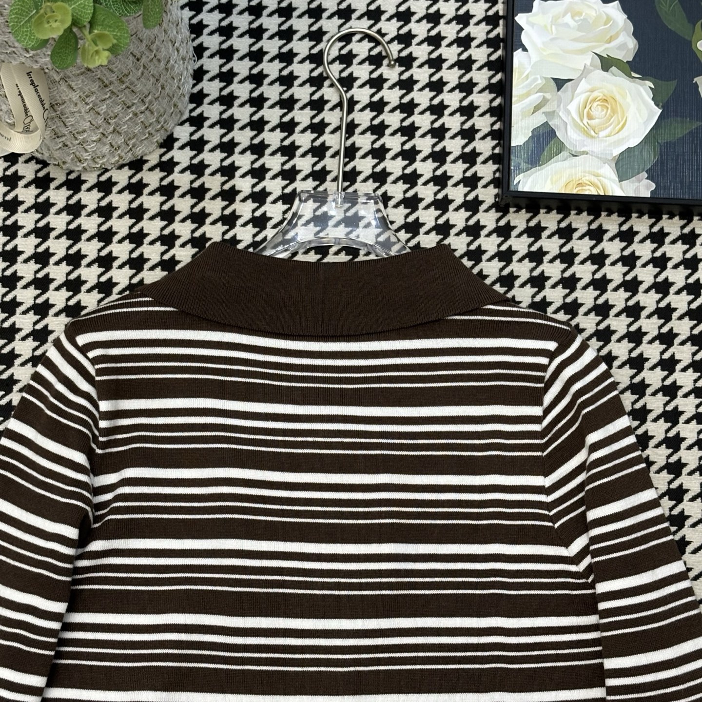 Miu Miu Striped Knit Polo Shirt - Collar Logo, Long Sleeve Sweater 7 i1754671873238 9371 0 6