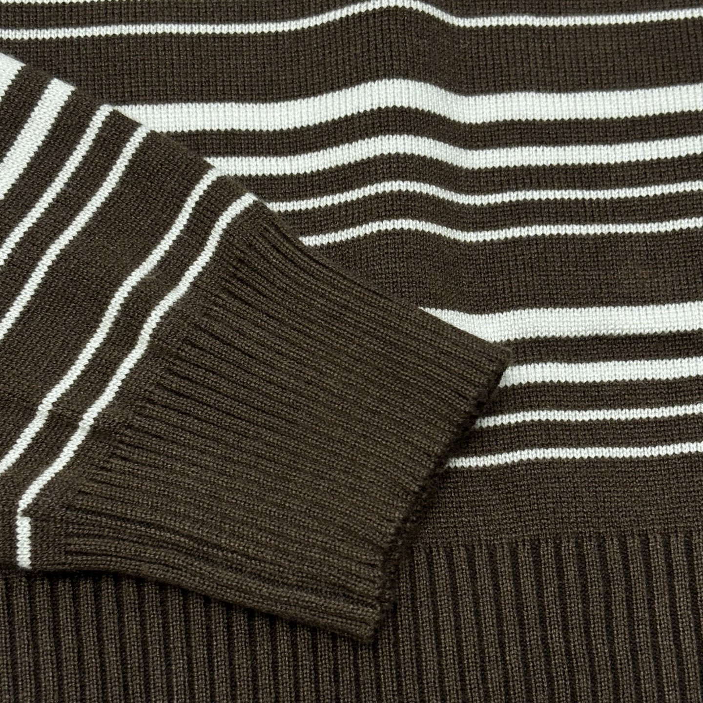 Miu Miu Striped Knit Polo Shirt - Collar Logo, Long Sleeve Sweater 4 i1754671879793 9007 0 3