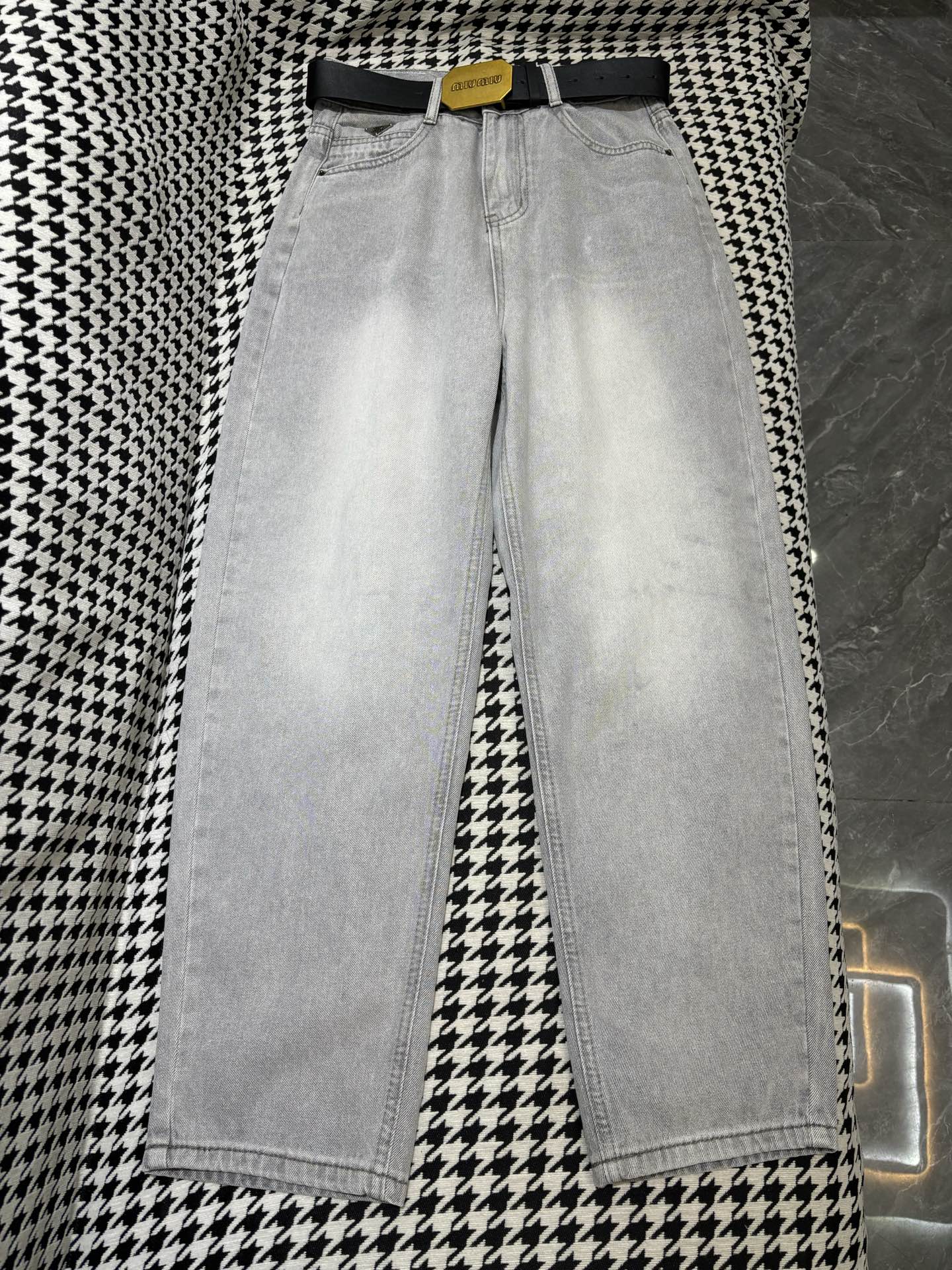 Miu Miu Women's Vintage Wash Gray Jeans - Spring/Summer Collection 1 i1754672728026 1425 0 0