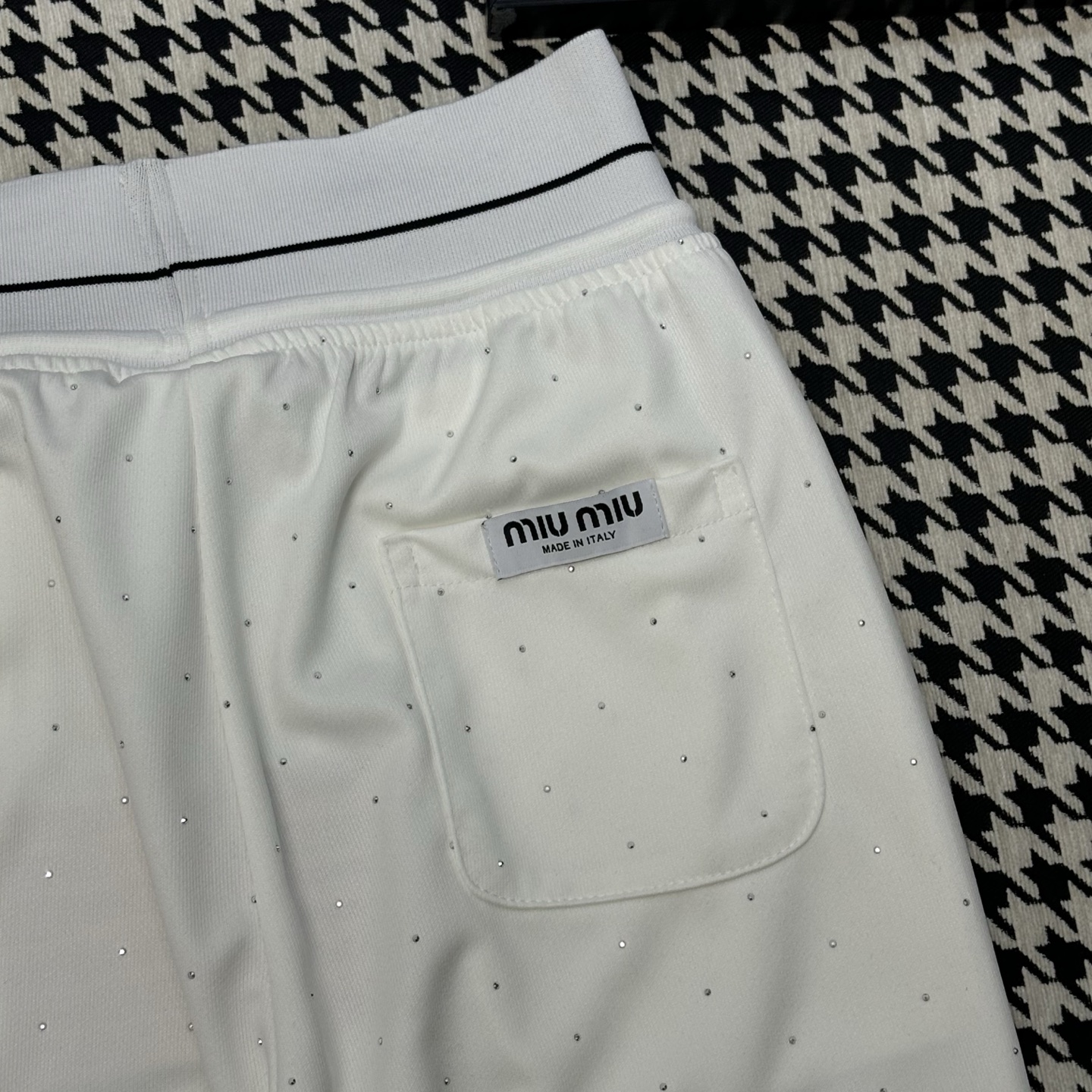 Miu Miu Women's Rhinestone Embellished Logo Waistband Lounge Pants 7 i1754712300867 6727 0 6
