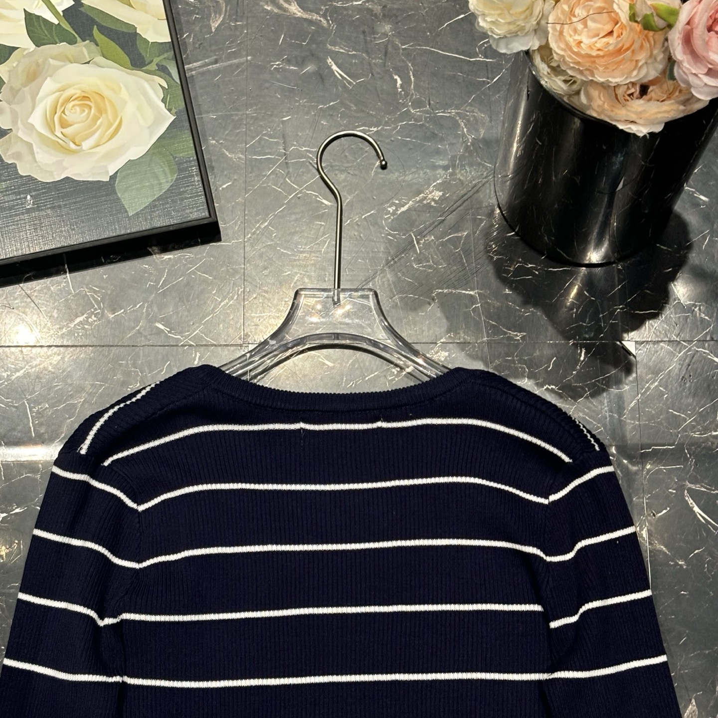 Chanel Striped Knit Cardigan Set - Classic Style in Navy and White 6 i1755512946053 4666 0 5