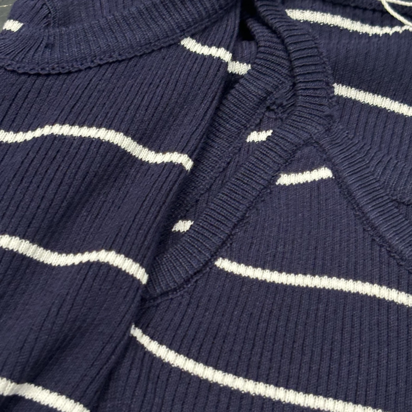 Chanel Striped Knit Cardigan Set - Classic Style in Navy and White 5 i1755512946324 5462 0 4