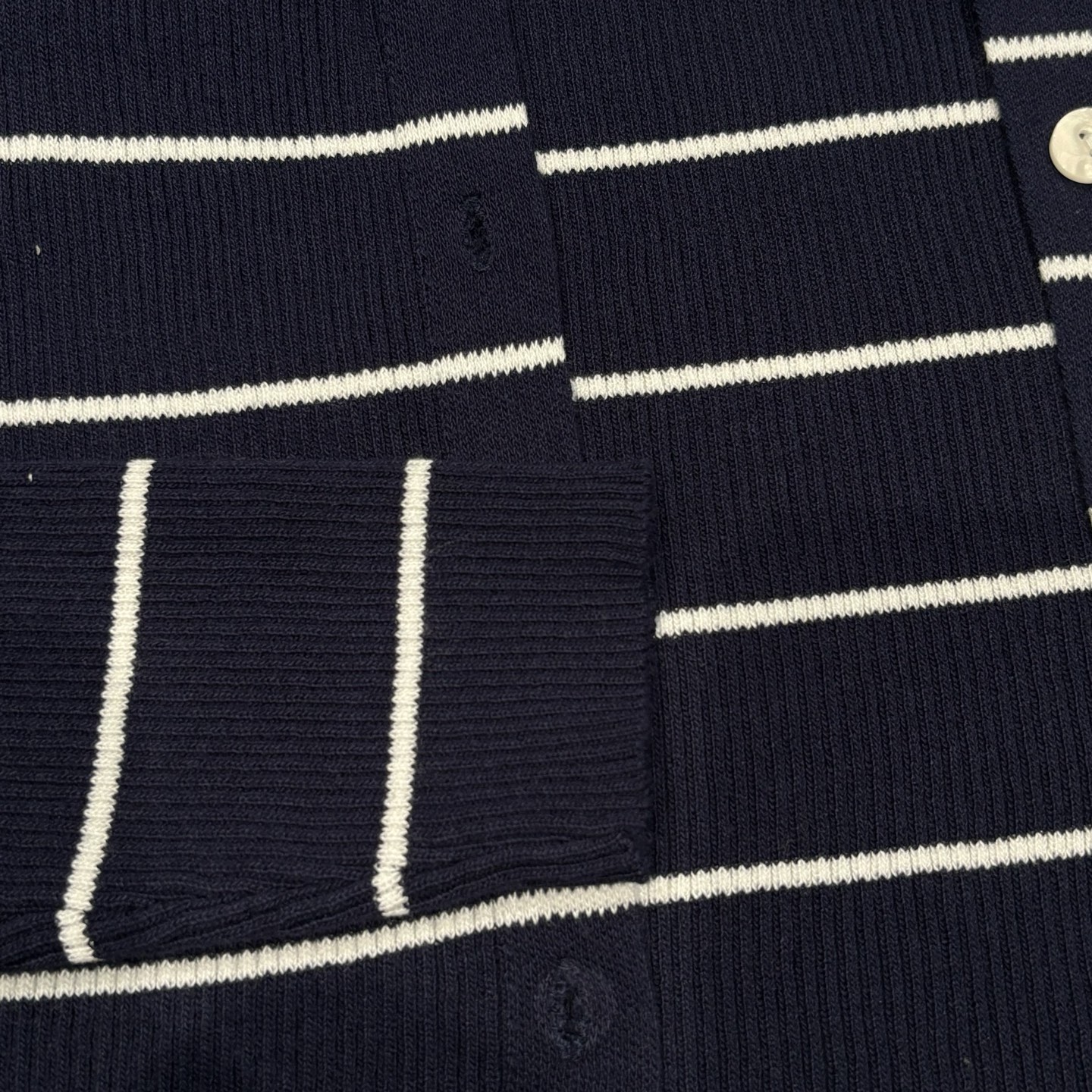 Chanel Striped Knit Cardigan Set - Classic Style in Navy and White 4 i1755512946379 8956 0 3