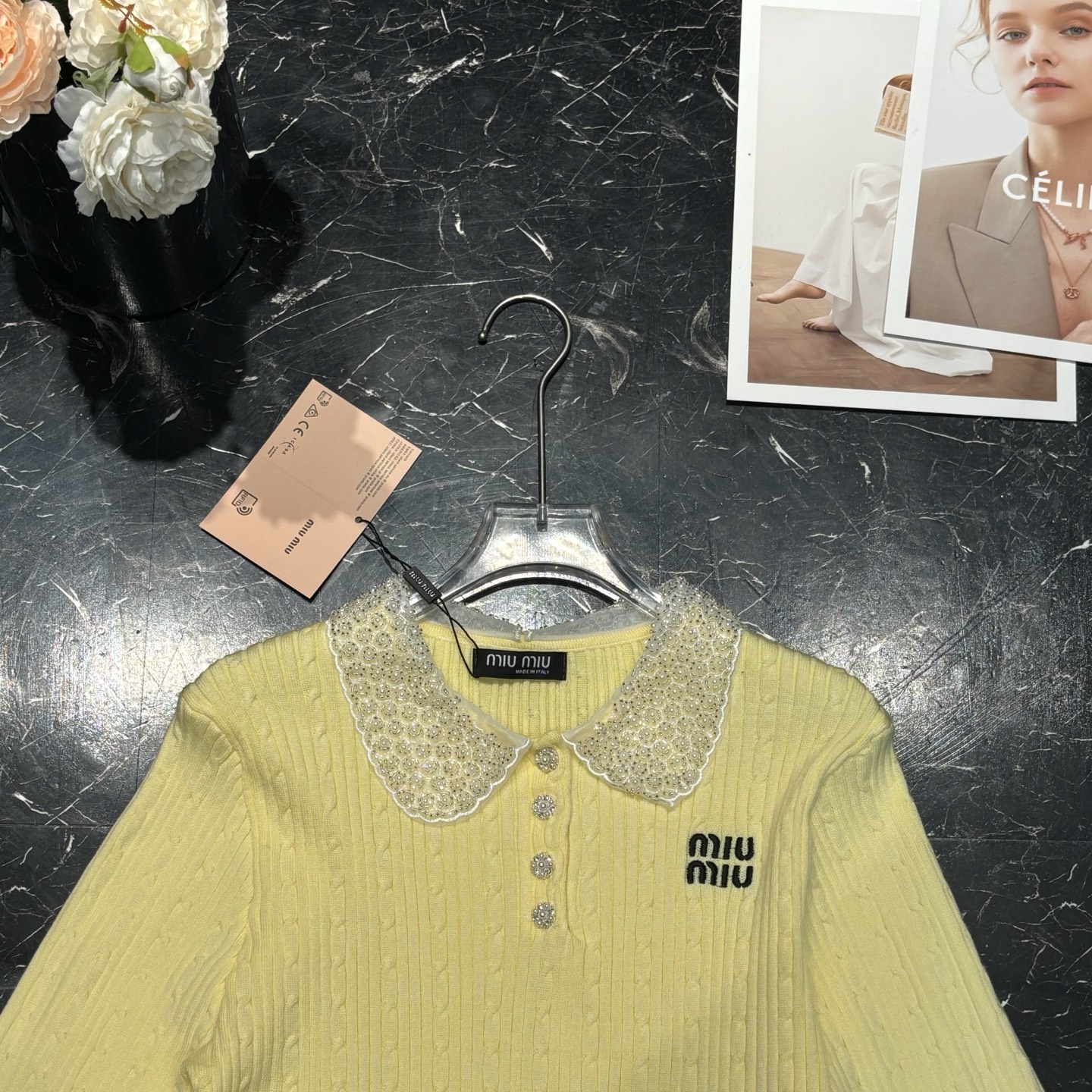 Miu Miu Women's Beaded Lace Collar Slim Fit Ribbed Knit Sweater Top 2 i1755967715929 8551 0 1