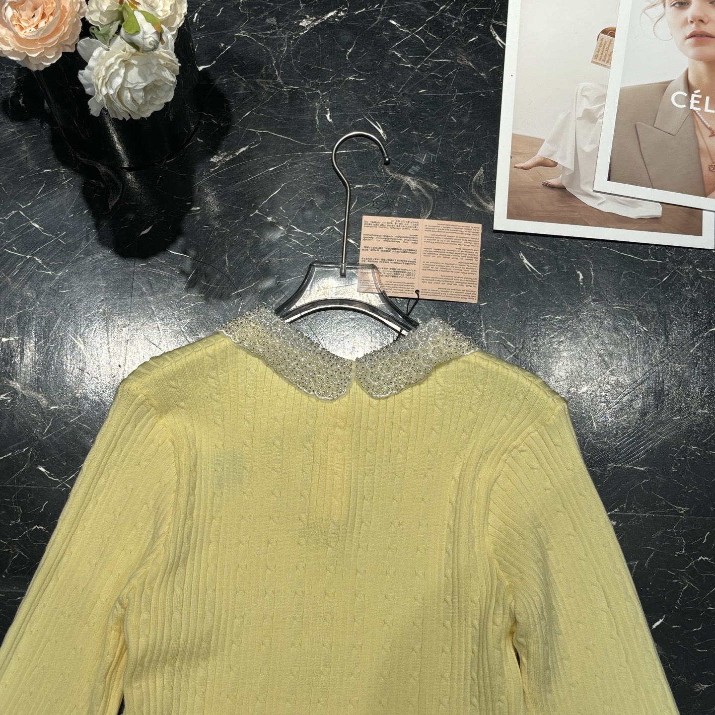 Miu Miu Women's Beaded Lace Collar Slim Fit Ribbed Knit Sweater Top 5 i1755967715953 2593 0 4