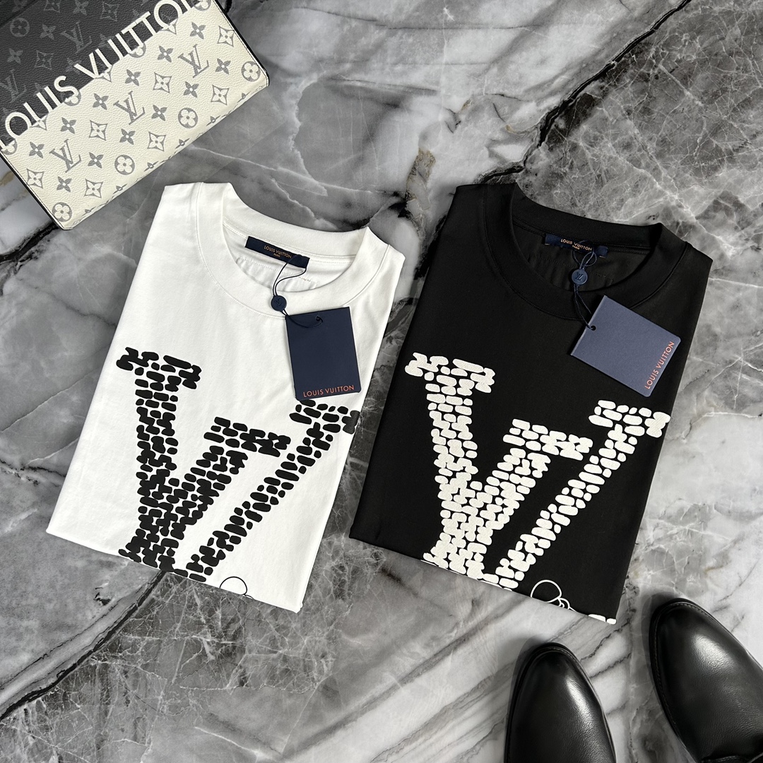 Louis Vuitton Clothing T-Shirt Top Designer replica
 Cotton Spring/Summer Collection Fashion Short Sleeve