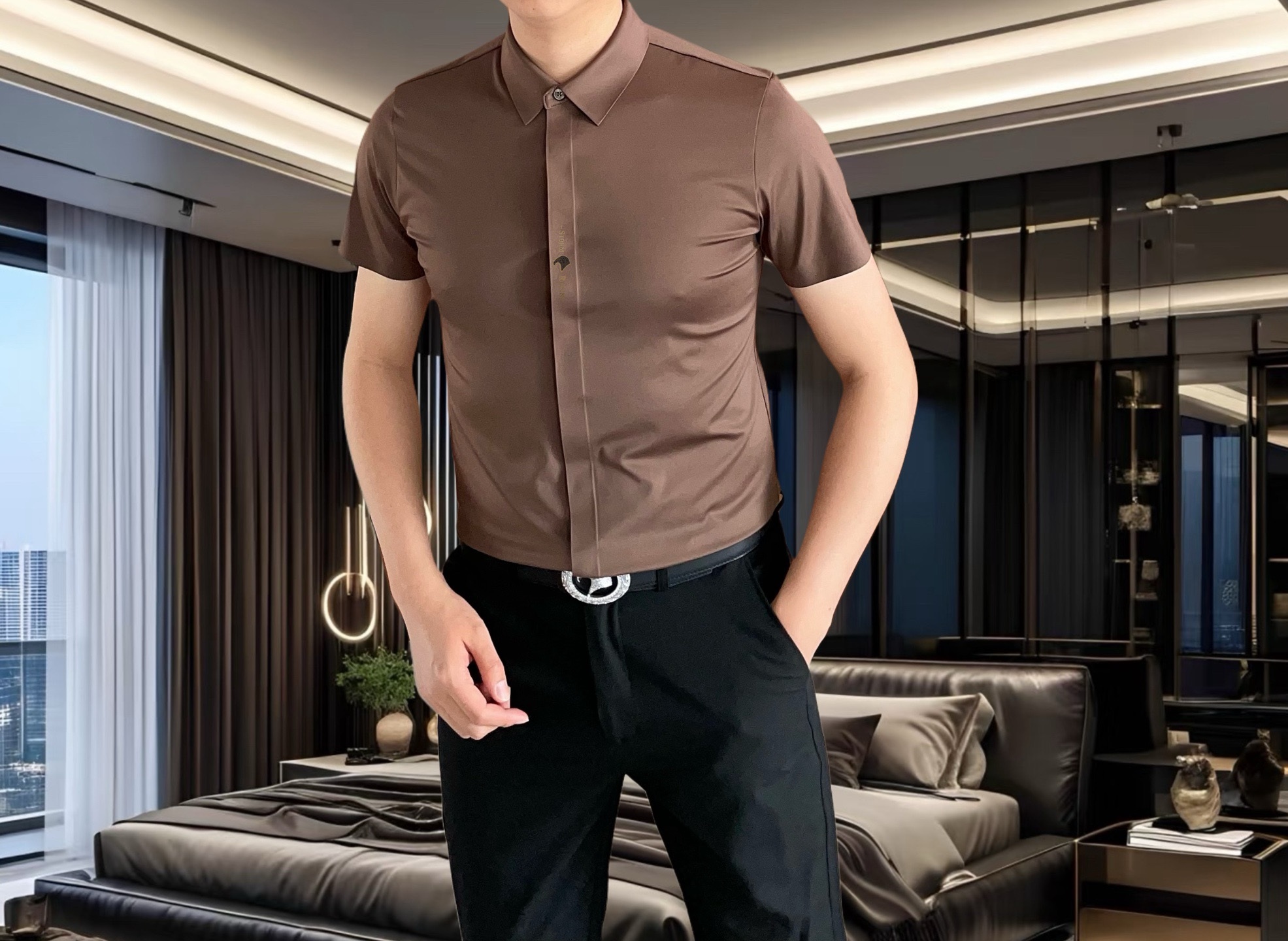 Luxurious Italian Silk Men’s Shirts for 2025 Spring/Summer Collection in Hong Kong Ocean Channels