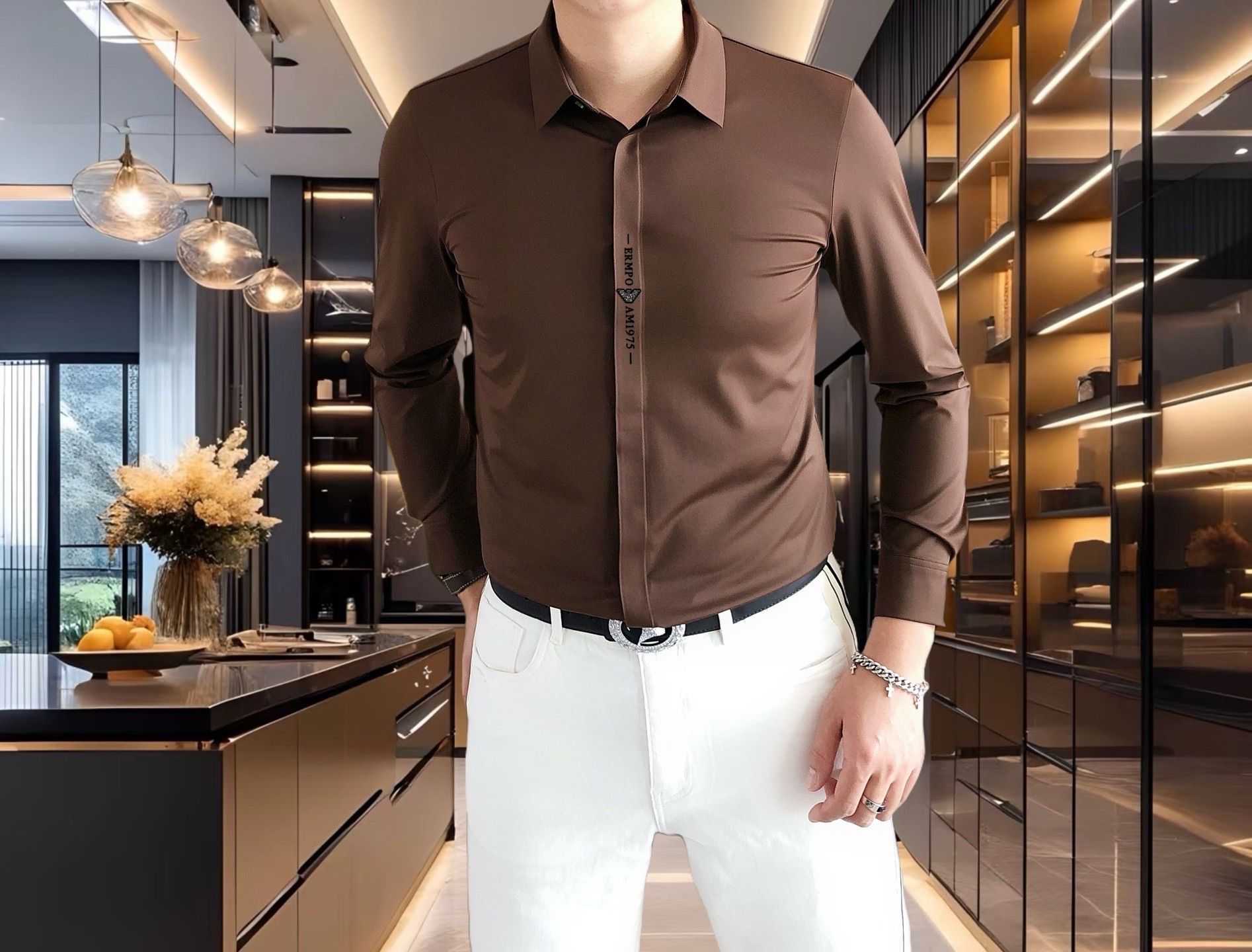 Luxurious Italian Men’s Long-Sleeved Shirts: High-End Fashion with Unique Style - 图片 7