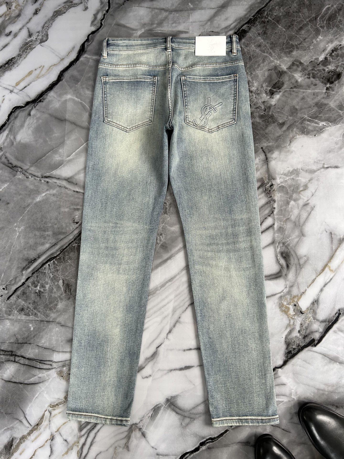 P572 YSL/St. Lorraine 2025 Men’s Fashion: High Quality Custom Jeans with Retro Style - 图片 3