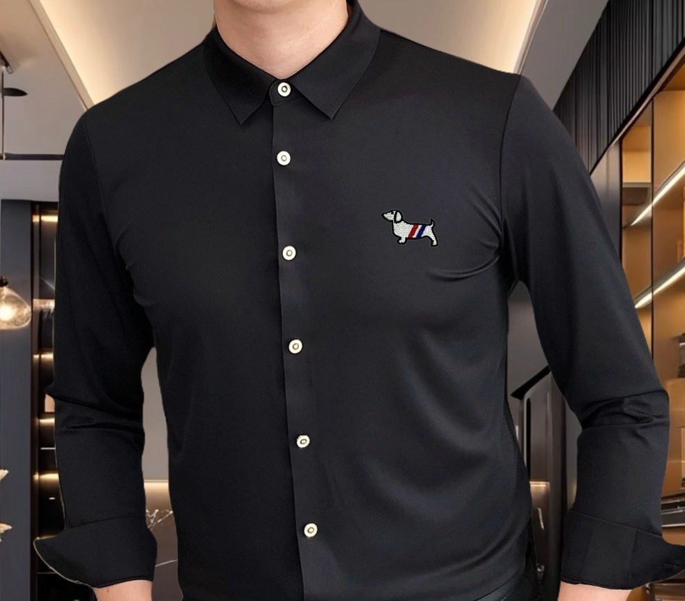 Luxurious Men’s Fashion Long-Sleeved Shirts 2025: High-End Hong Kong Design, Italian Silk, Stylish and Comfortable - 图片 9