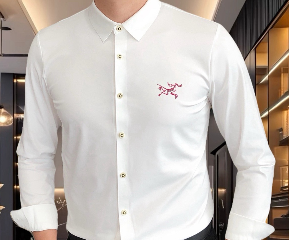 Luxurious Italian Silk Long-Sleeved Shirt: Stylish, High-End, Perfect Cut, Urban Elite Fashion. - 图片 9