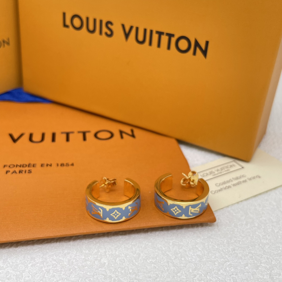 Louis Vuitton Sieraden Oorbellen Blauw