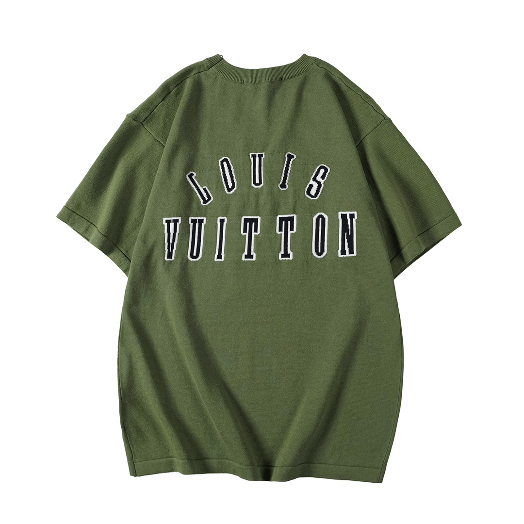 Louis Vuitton 2024SS Hound Dog Pattern Knitted T-Shirt - Round Neck, Short Sleeve 4 i1733057705 7918 7