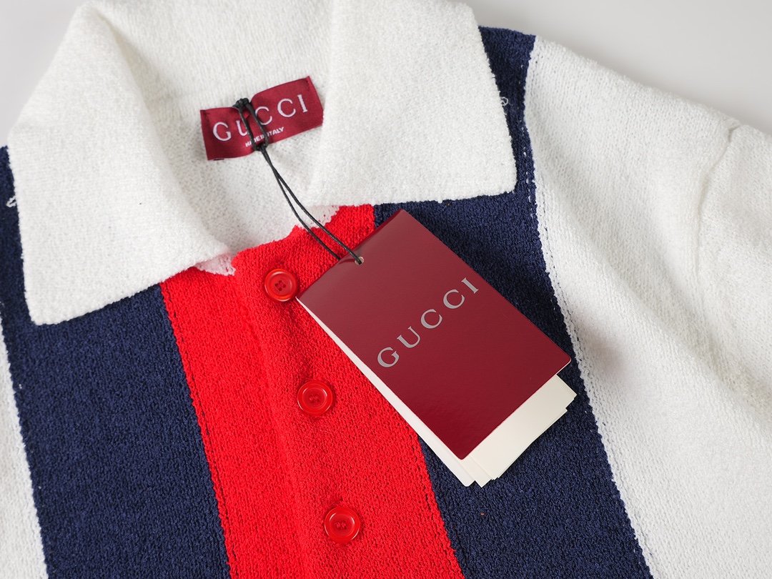神版） Gucci 2025新款 字母针织Polo衫