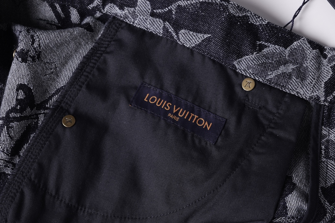 Louis Vuitton 1V 2025新款 花卉牛仔套装短裤