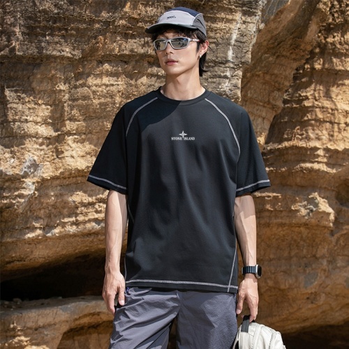Stone Island Camiseta de Manga Corta de Verano, Estilo Casual y Cómoda 1 Stone Island Camiseta de Manga Corta de Verano, Estilo Casual y Cómoda