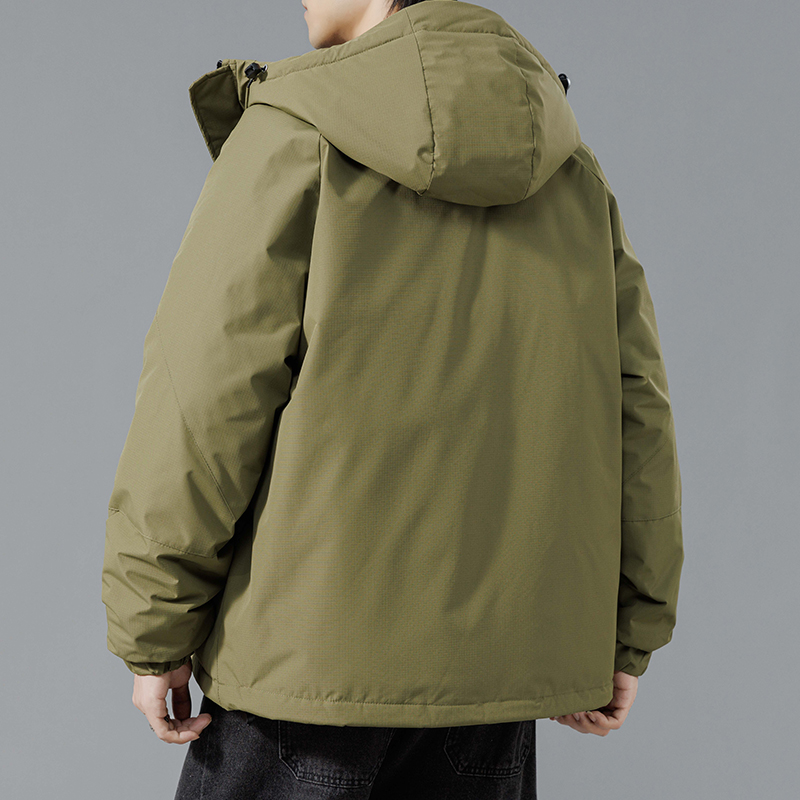 供💰150
 ARC'TERYX/ 始祖鸟限定羽绒棉服登山服，工装连帽棉衣，男女同款，独家爆款，冬季衣橱必备的一款人气棉衣， 上身超级好看！ 纯天然手塞羽绒棉填充，每个部分充棉饱满 给人温暖的的视觉感观！前面经典鸟印花logo，小红书抖音网红立荐款羽绒服！ 细节完美，保暖效果极佳 冬天一件足以！情侣闺蜜搭配更佳！
 颜色：黑色  军绿色  米白色  
尺码：S-4XL  
         胸围   衣长    袖长 
S        60     67       75
M       62    69       77
L        64     71      79
XL      66    73      81
XXL    68    75      83
3XL    70    77      85
4XL    72    79      87