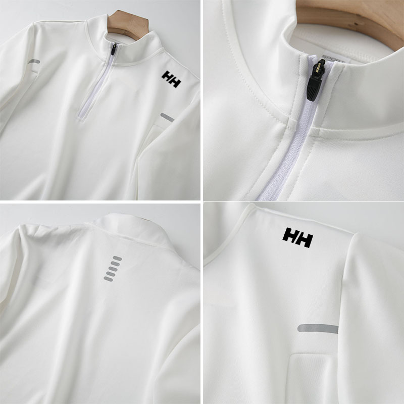 🛒购物价： 💰175   HELLYHANSEN/HH海丽汉森训练服运动健身骑行服男士内搭长袖秋季新款打底衫速干T恤卫衣，   秋冬搭配首选上衣，可以轻松穿三季！咱们的老渠道了，面料都是Y订单线的，特别舒服的长袖T恤，日常，运动，单穿、内搭都OK，完全不挑人。一共是3个颜色，肩膀是胶条印花，辨识度非常高。大身立体剪裁，上身舒适度很高，搭配性很强，日常运动、休闲、通勤、上班上学都OK，很实穿的长袖T恤，不挑年龄的哈，可以轻松穿三季。

整个布面细腻稳固，都是加密的针织布面，纹理清晰，布面光洁不容易起球，舒适亲肤，触感柔软，贴肤穿完
全无压力哈，质感非常好
尺码:M－4XL
颜色 ：黑色   白色  浅灰色  军绿色
      衣长     胸围     袖长    建议体重KG
M    64       94        60       90－110
L      66      98        61        55－125
XL    68      102      62       125－140
XXL  70     106      63       140－155
3XL  72     110       64        155－170
4XL   74     114      65        170－185
