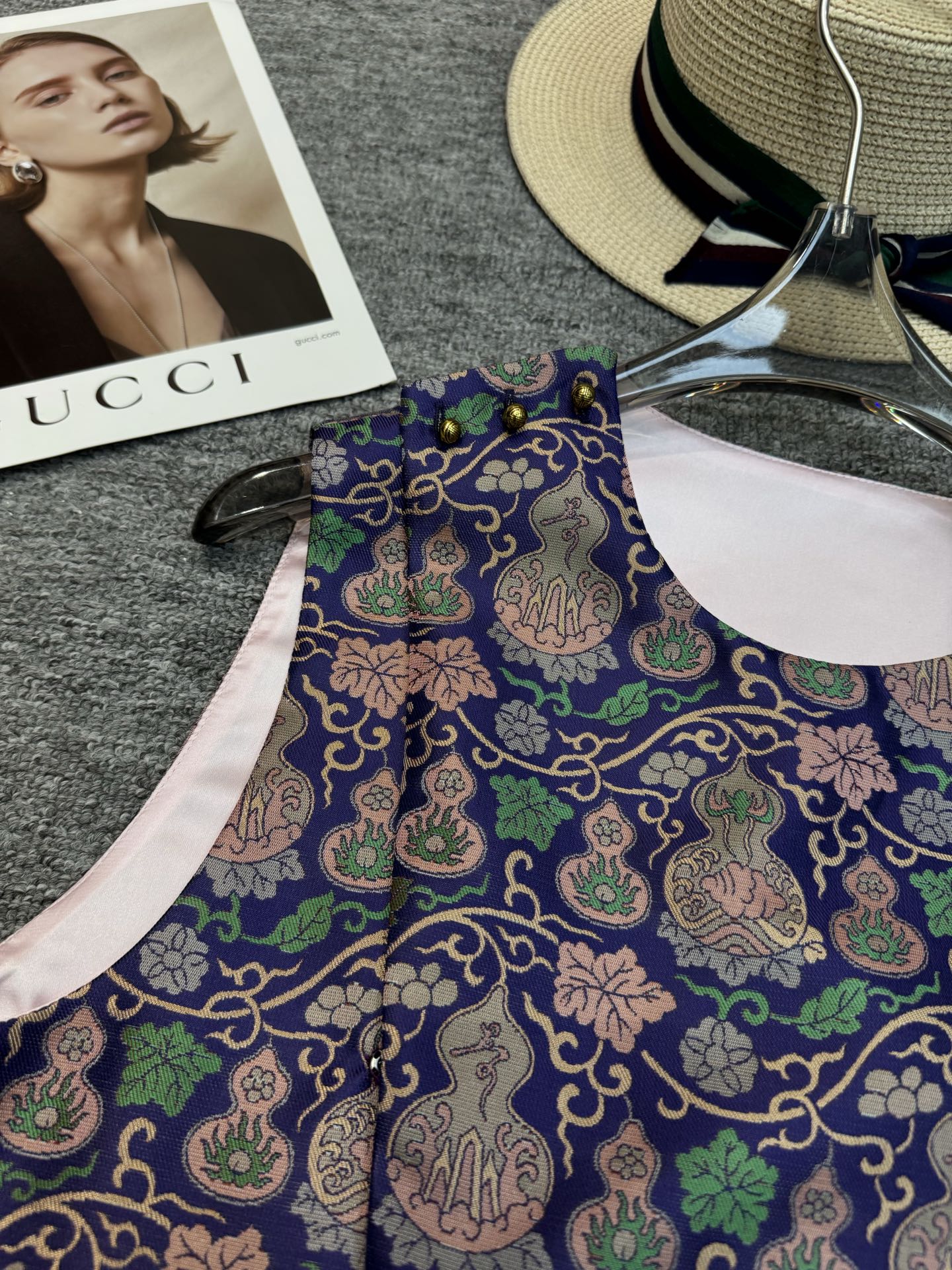 Elegant Brocade Vest with Contrast Buttons and Mesh Sleeves Top 7 i1755446240217 3609 0 6