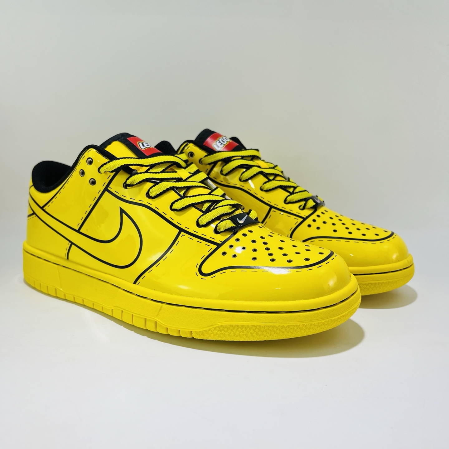 SB17# Nike x LEGO/乐高 Dunk 舒适贴合 低帮 板鞋 男女同款 亮黄 货号:II7288-700 (带半码)