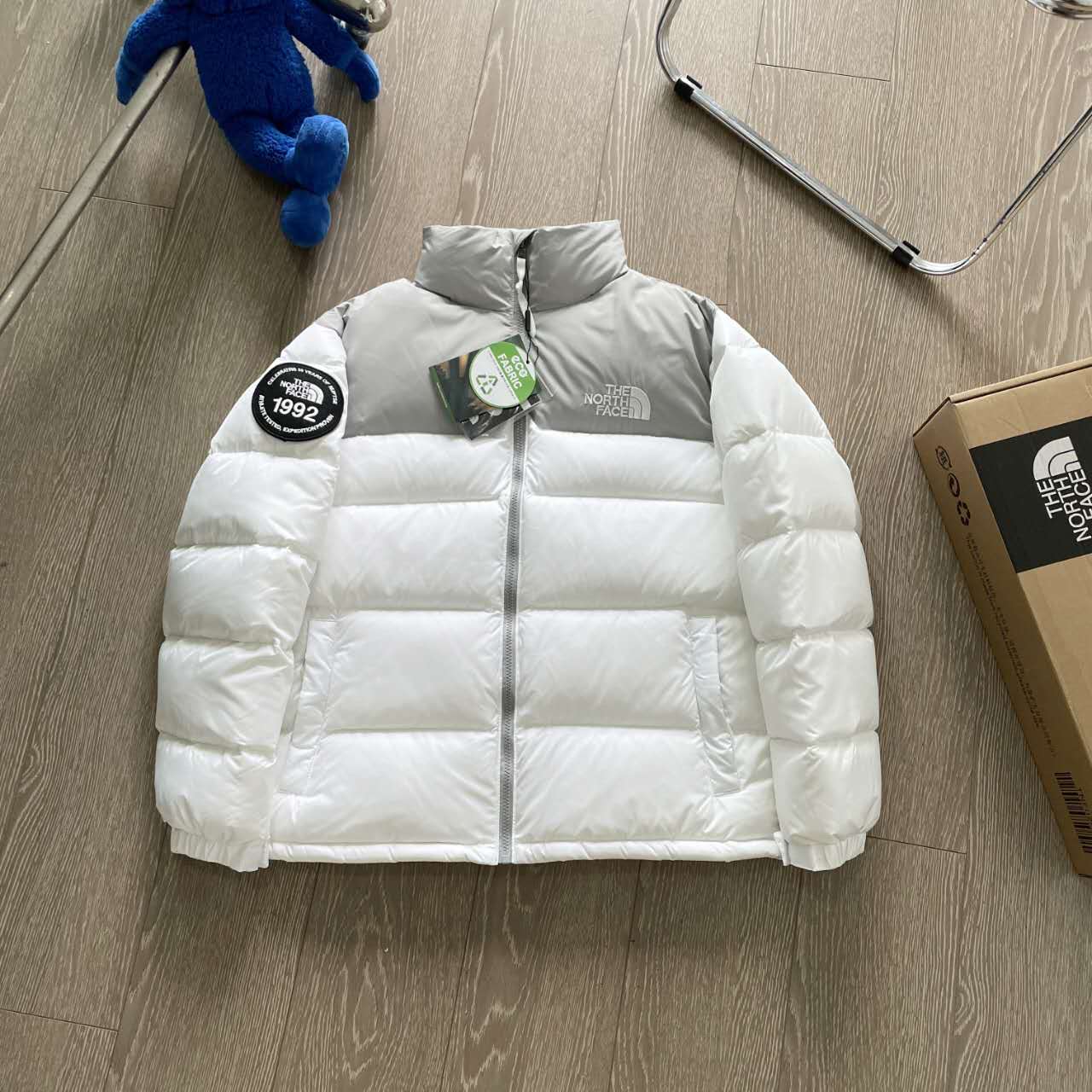 The North Face Sale
 Clothing Down Jacket Black White Embroidery Nylon Duck Down