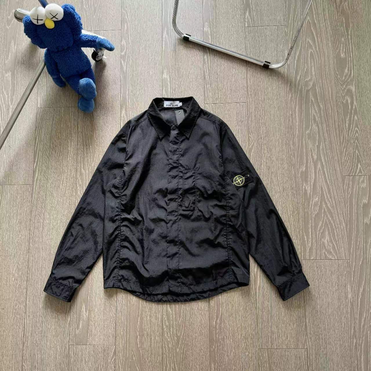 Stone Island Kleding Jas &Jassen Overhemden Zwart Casual