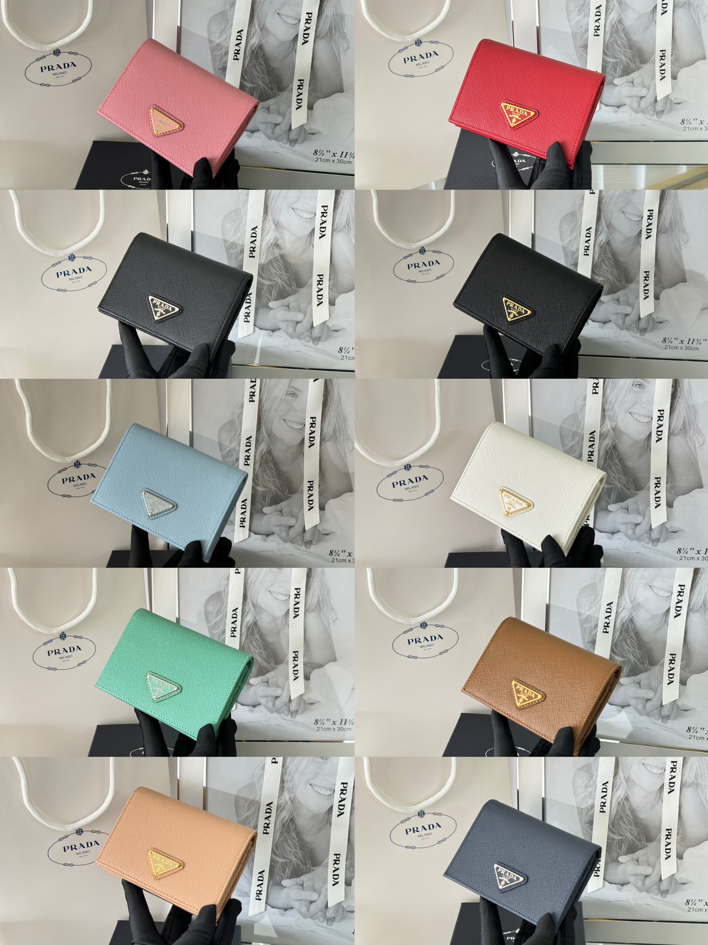 NO:671126,Women's Series 1MV021 Medium Triangle Mark Combination Picture Hand-shot Picture, Prada, prada19860909女士系列1MV021中三角唛 组合图 手拍图,普拉达,prada,欧美剧