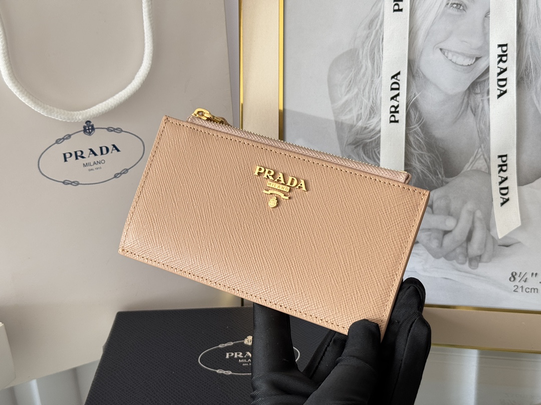 PRADA bag prada cross pattern card holder, coin purse — photo 9