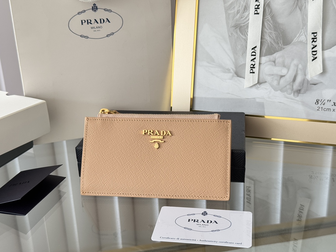 PRADA bag prada cross pattern card holder, coin purse — photo 2