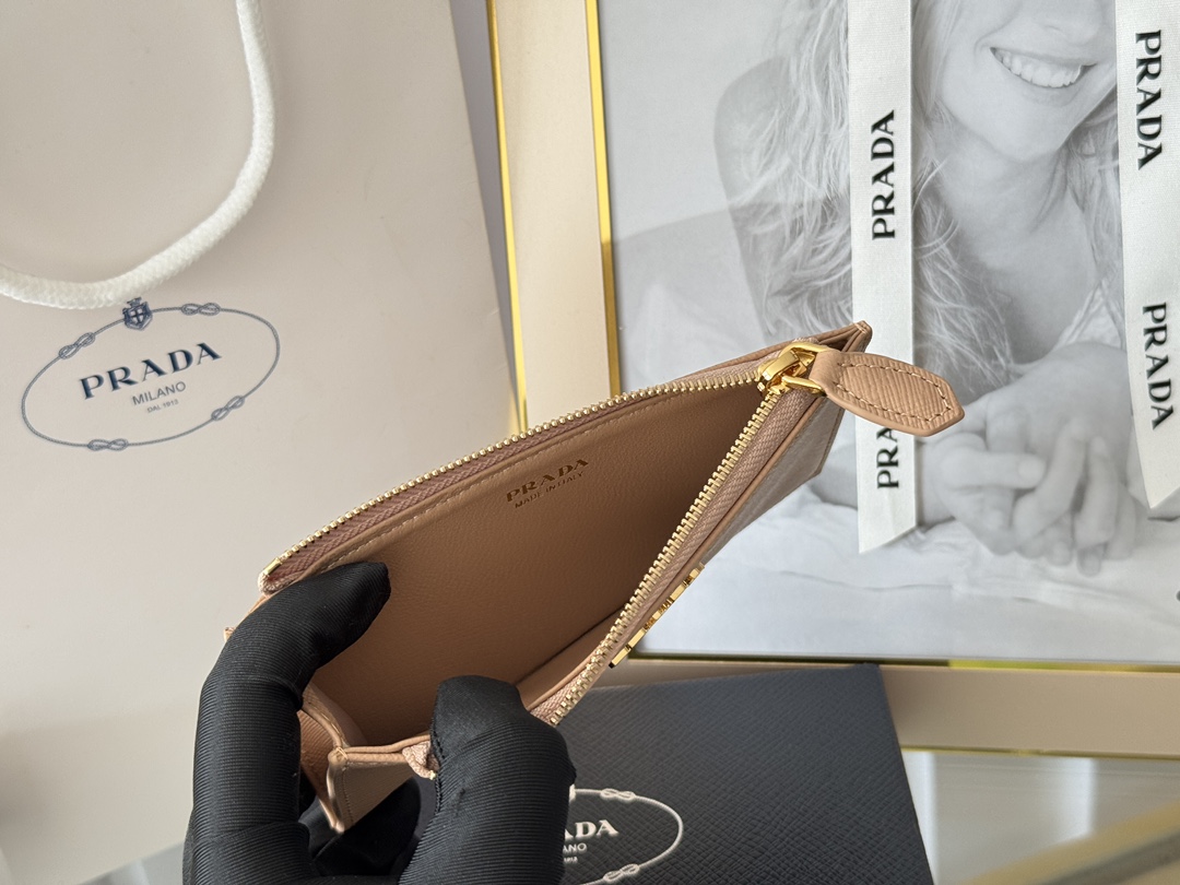 PRADA bag prada cross pattern card holder, coin purse — photo 7