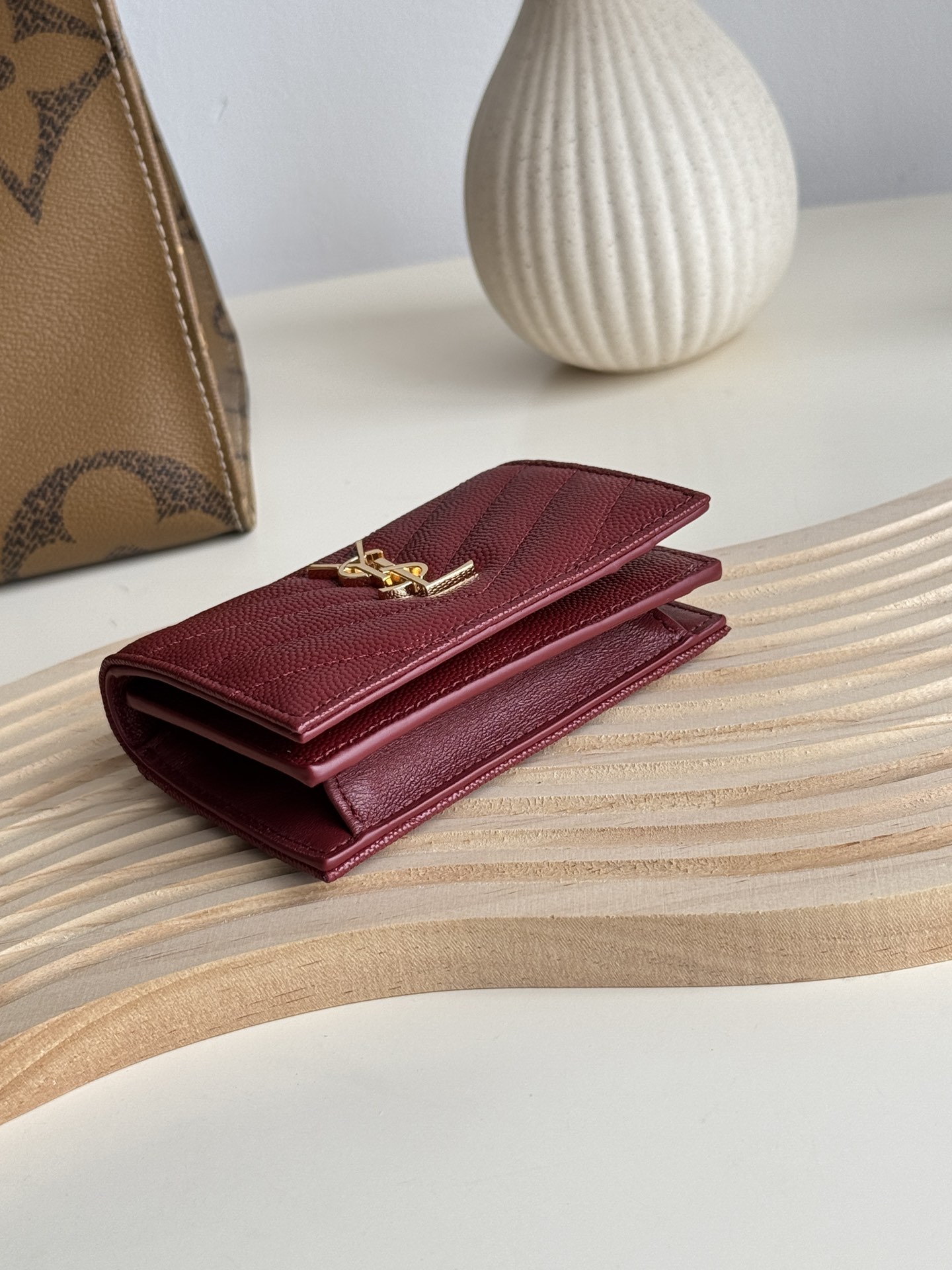 YSL Burgundy everyday shoulder