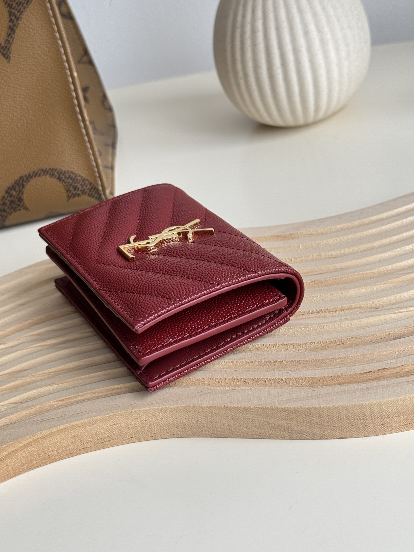 YSL Burgundy everyday shoulder