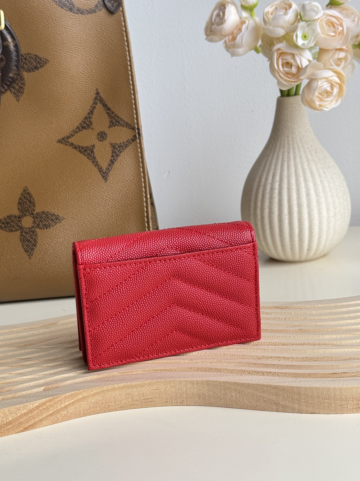 YSL Red evening shoulder