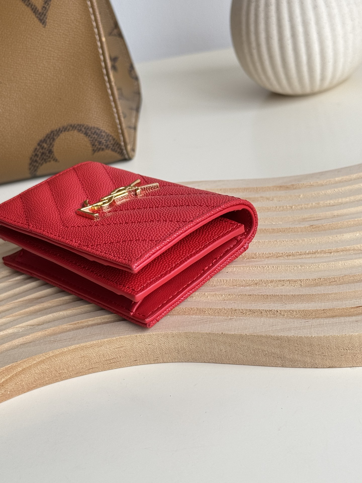 YSL Red evening shoulder