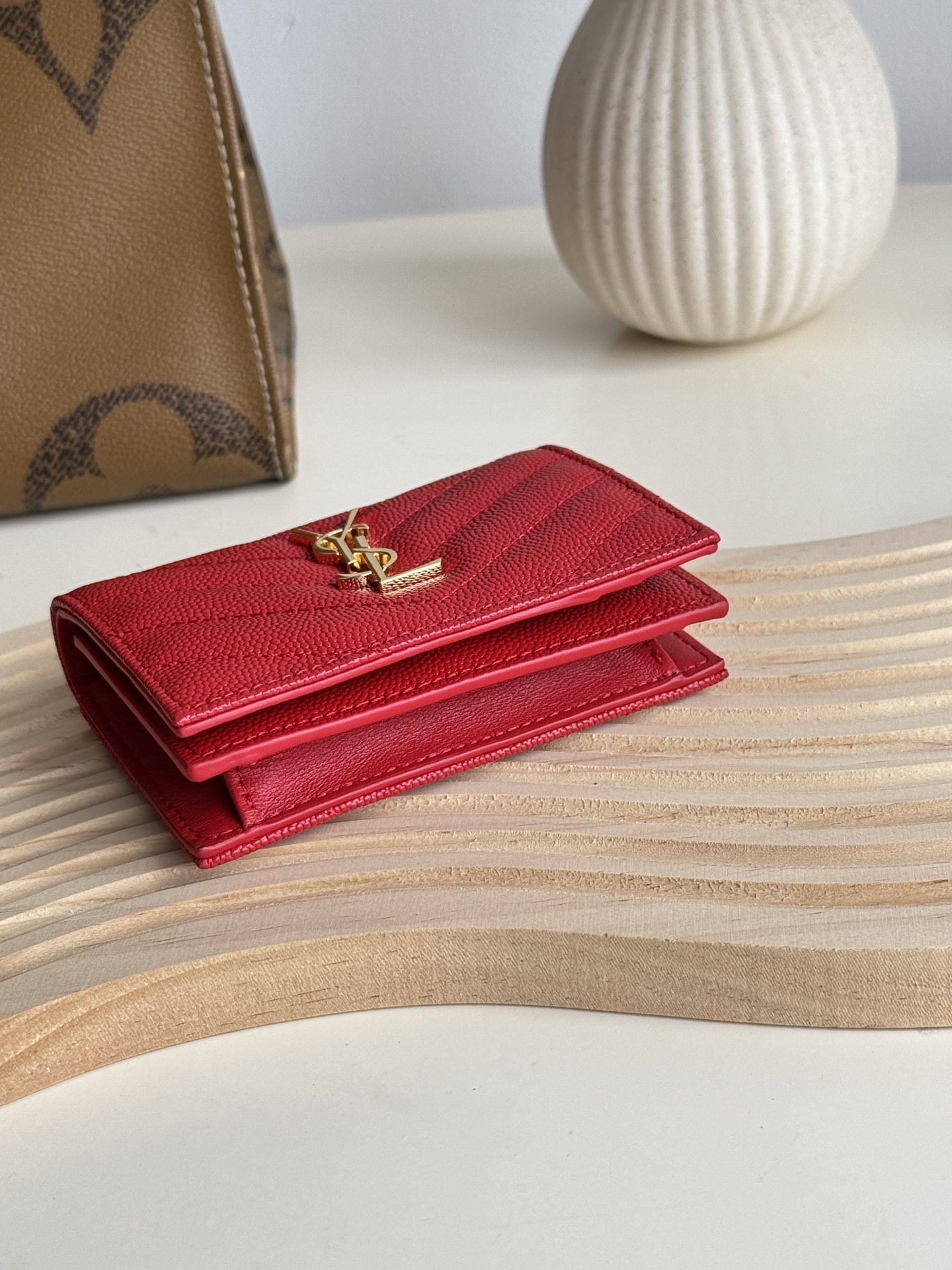 YSL Red evening shoulder