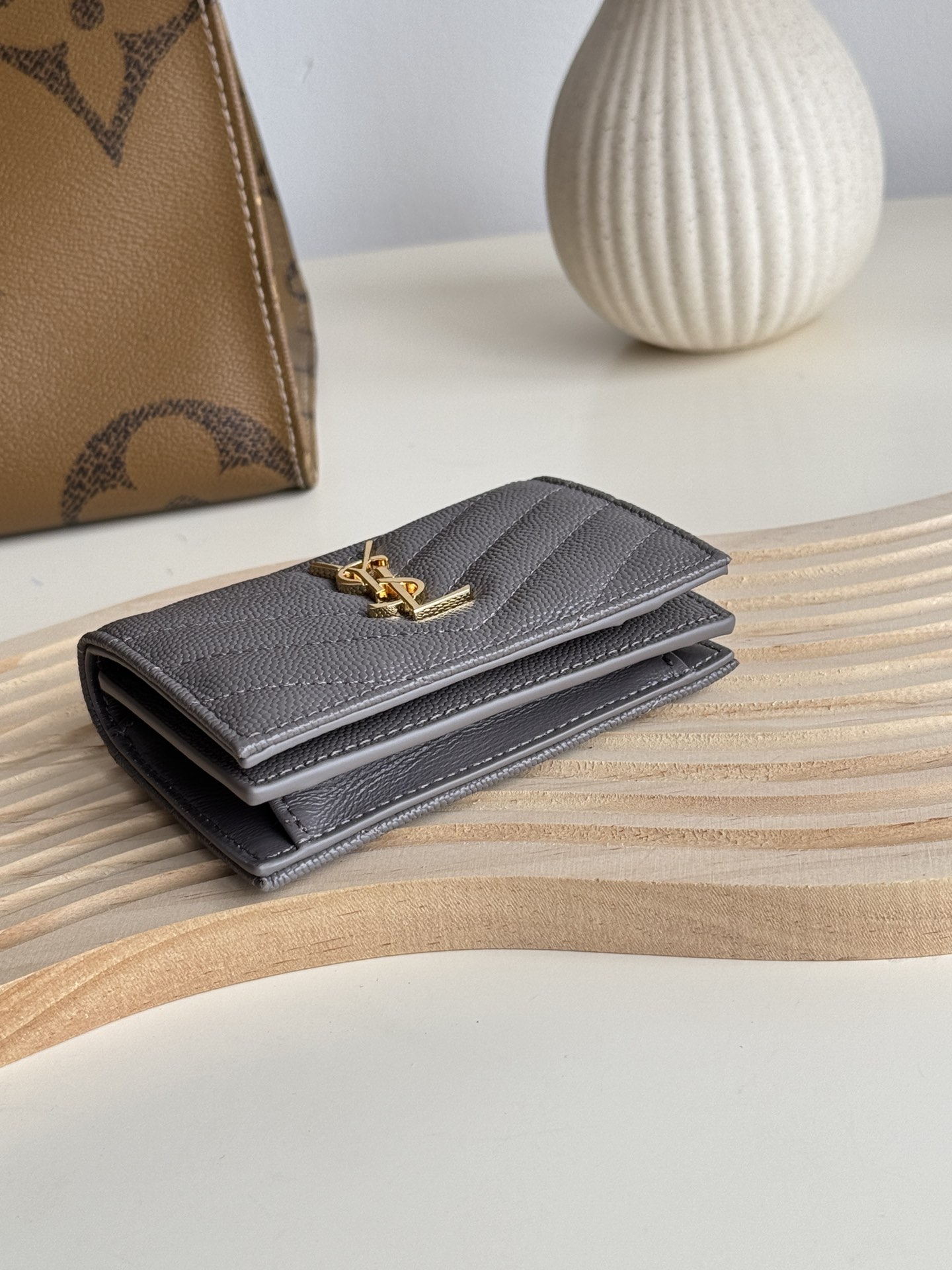 YSL Grey everyday shoulder