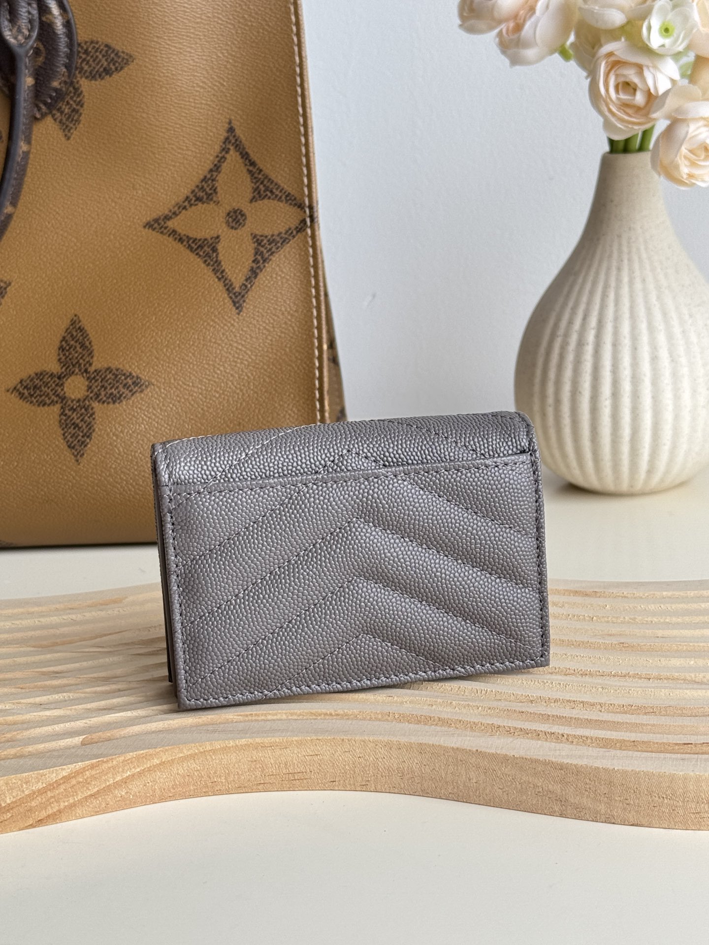 YSL Grey everyday shoulder