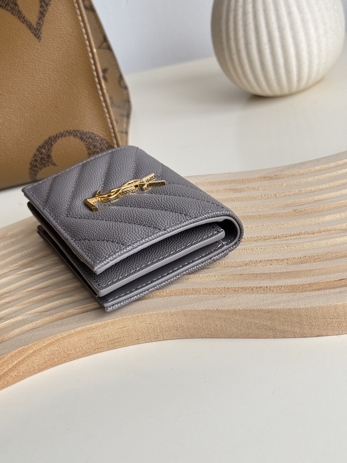 YSL Grey everyday shoulder
