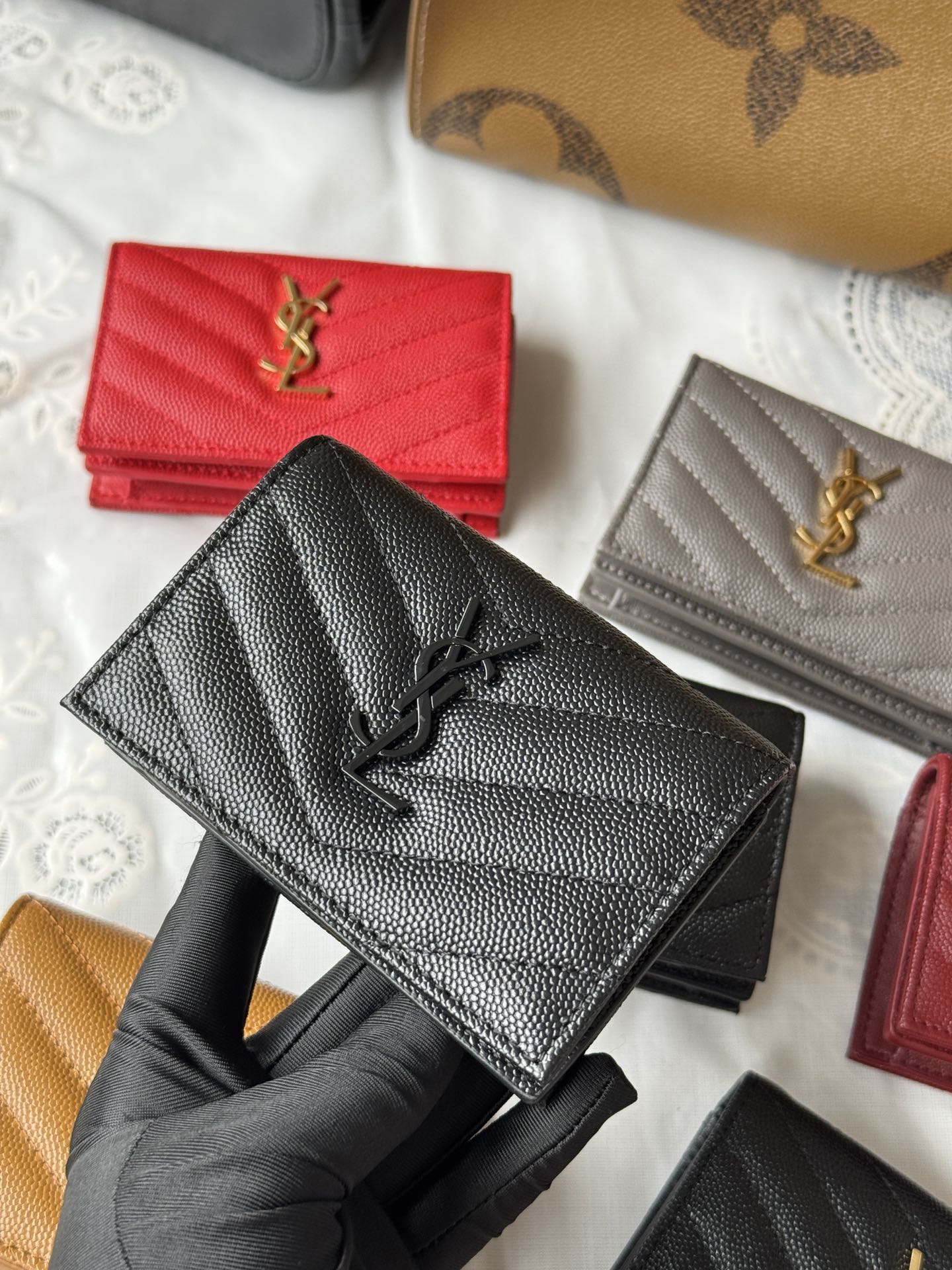 YSL Monogram wallet on chain Black crossbody everyday