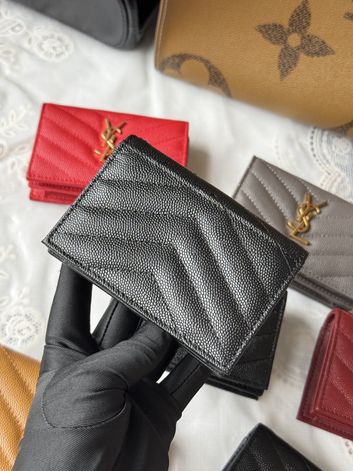 YSL Monogram wallet on chain Black crossbody everyday